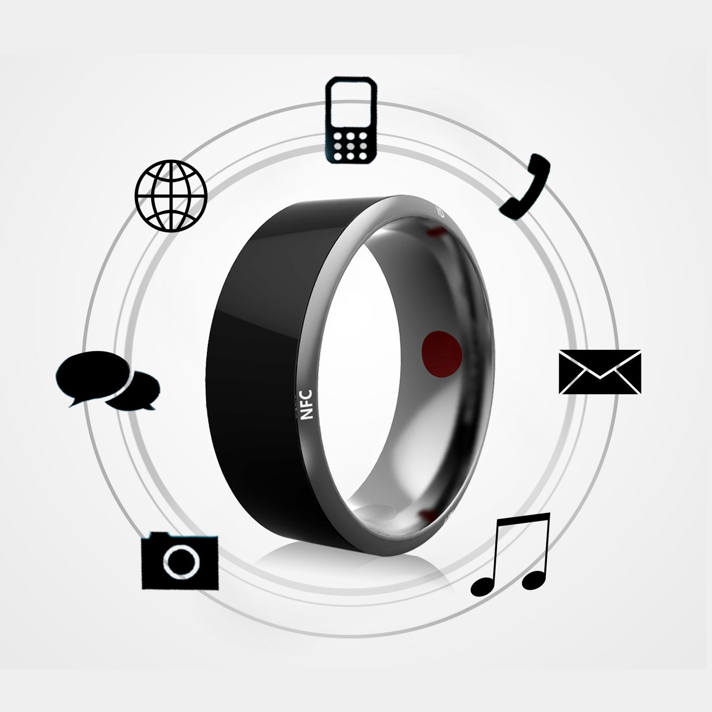 Smart NFC Ring – Multifunctional High-Tech Wearable (Black)