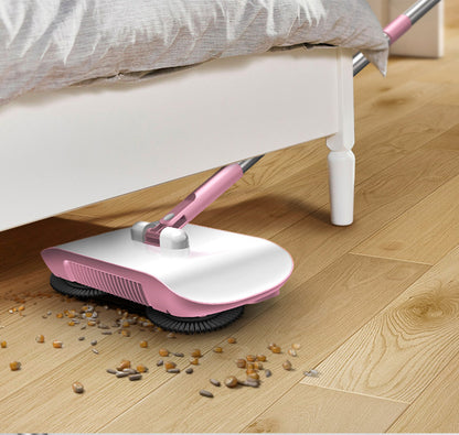 3-in-1 Manual Floor Sweeper Mop with Built-In Dustpan