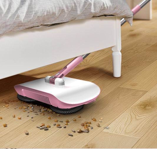 3-in-1 Manual Floor Sweeper Mop with Built-In Dustpan
