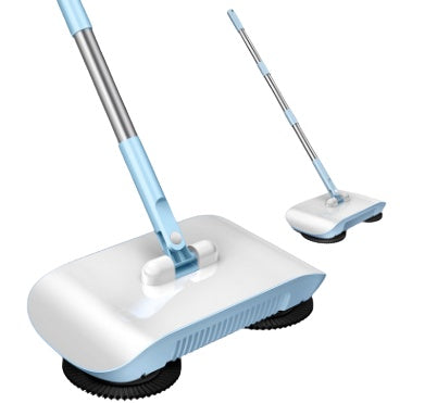 3-in-1 Manual Floor Sweeper Mop with Built-In Dustpan