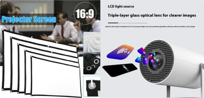 Portable Smart Projector with 180° Rotation