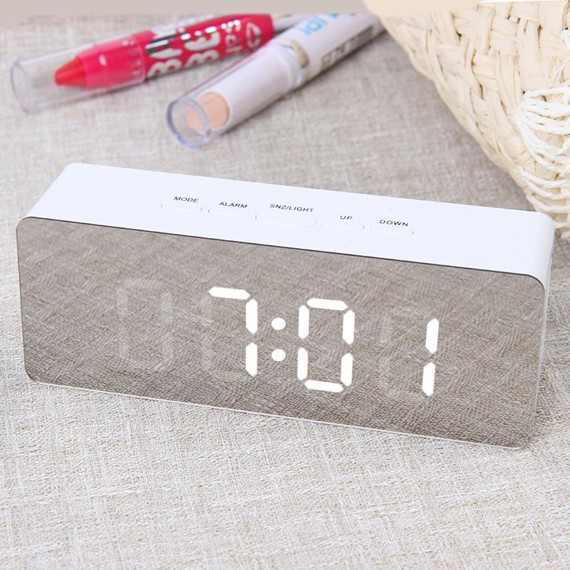 Digital LED Mirror Alarm Clock