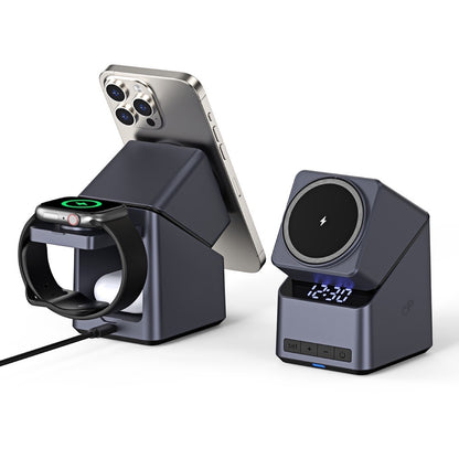 Rotating Wireless Charging Station with Digital Clock