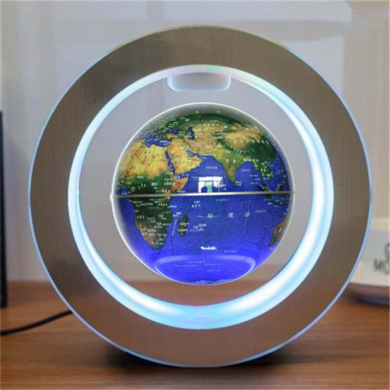 Floating LED World Map Globe Lamp
