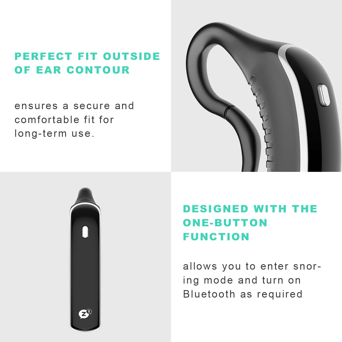 Bluetooth Anti-Snoring Sleep Aid with Smart Vibration & App Tracking